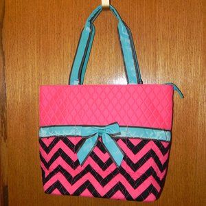 Rosen Blue™ Chevron Print Diaper Bag 3 pc. Set New